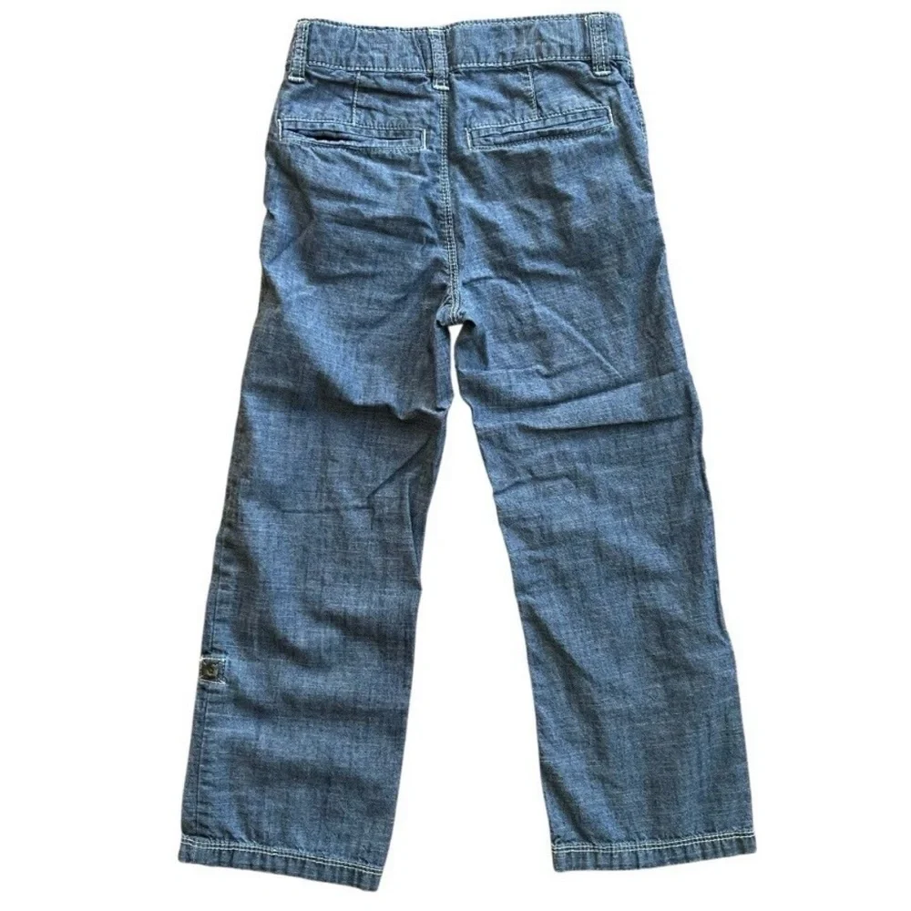Old Navy Kids 5T Jeans Straight Leg Adjustable Waist Convertible Capri Length